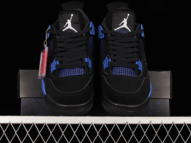 All categories Air Jordan Jordan series basketball shoes Air Jordan 4 Air Jordan 4 Retro "Heilan" AJ4 Joe 4 black and blue retro casual sports culture basketball shoes CT8527-018